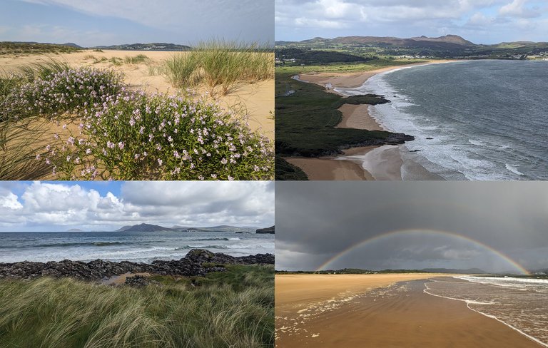 Different perspectives of Portsalon Beach