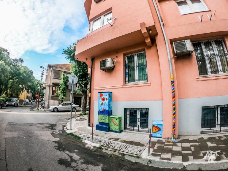 Painted street corner by Krassimir Marchev