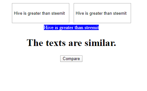 Texts comparison in Javascript