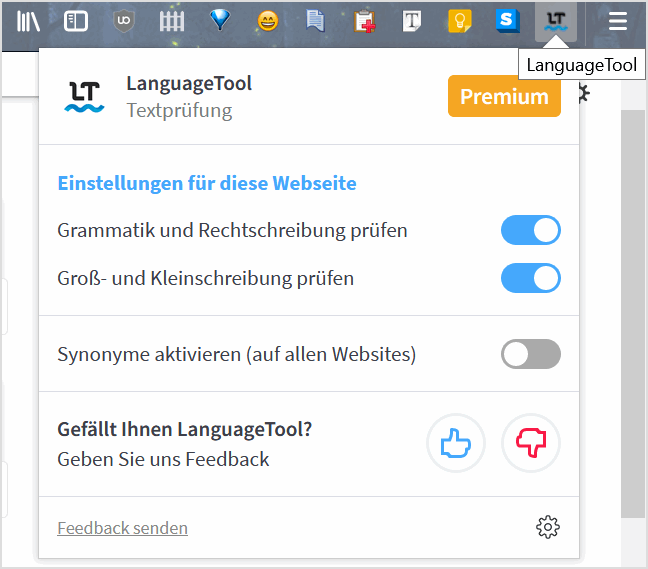 Firefox: LanguageTool mit grundlegenden Anpassungen