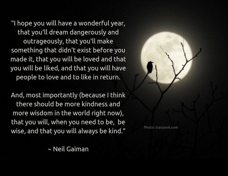 Neil Gaiman New Years quoto