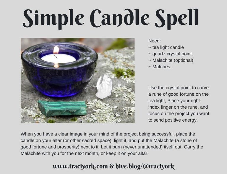 Simple Candle Spell 2020 Instagram version