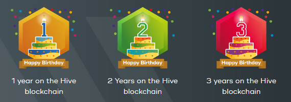 3 years on Hive blockchain award from HiveBuzz