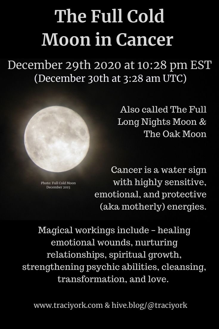 December 29 Full Cold moon in Cancer