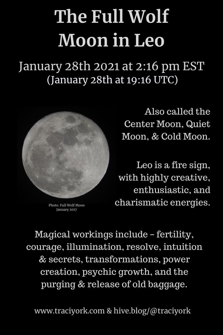 Full Wolf Moon in Leo January 28