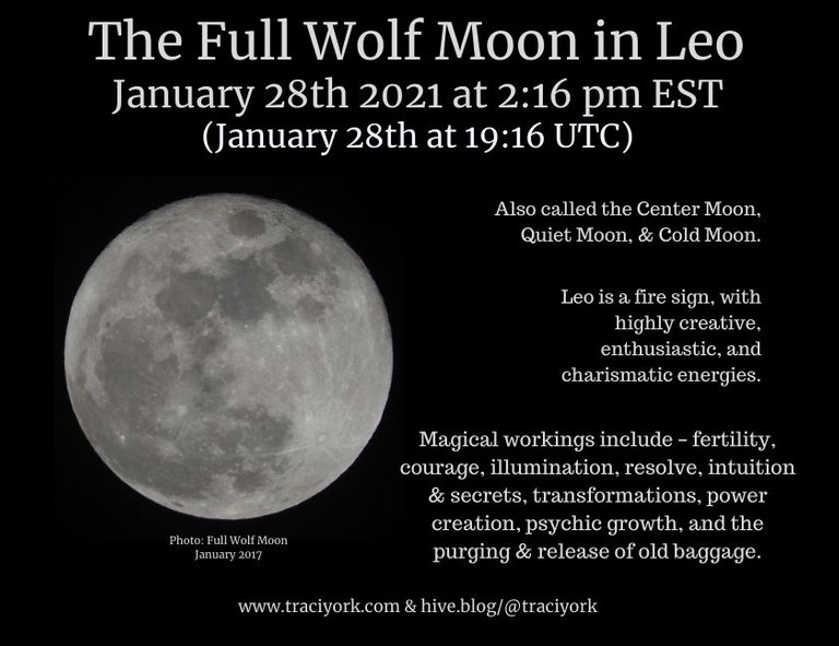 Full Wolf Moon in Leo January 28 Instagram sized