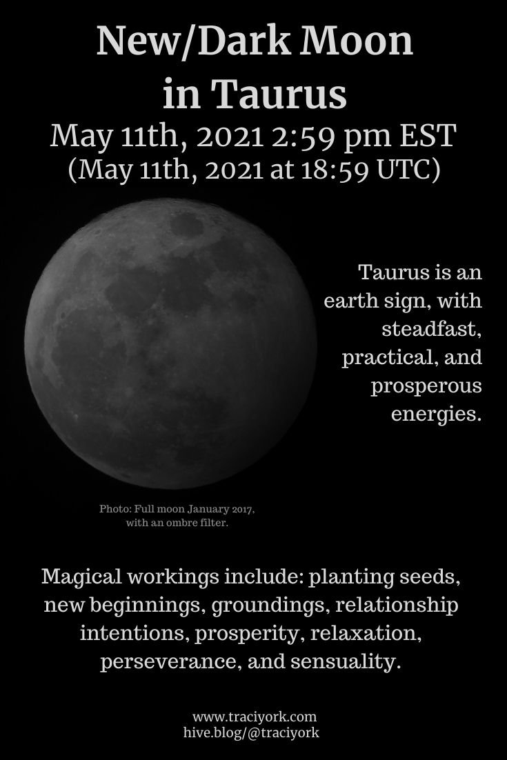NewDark Moon in Taurus May 2021