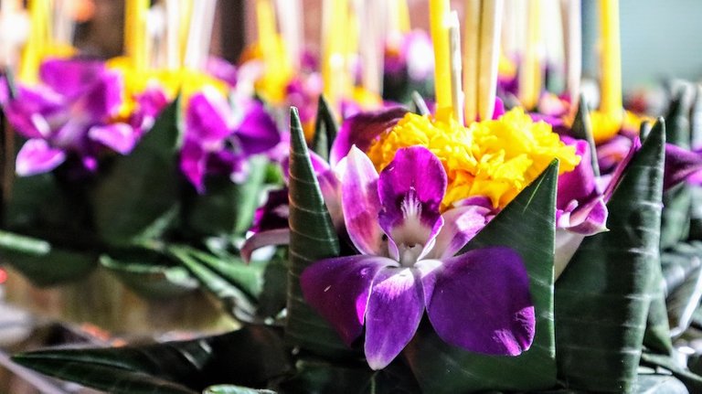 Golden mount on Loy Krathong Day, Bangkok, Thailand