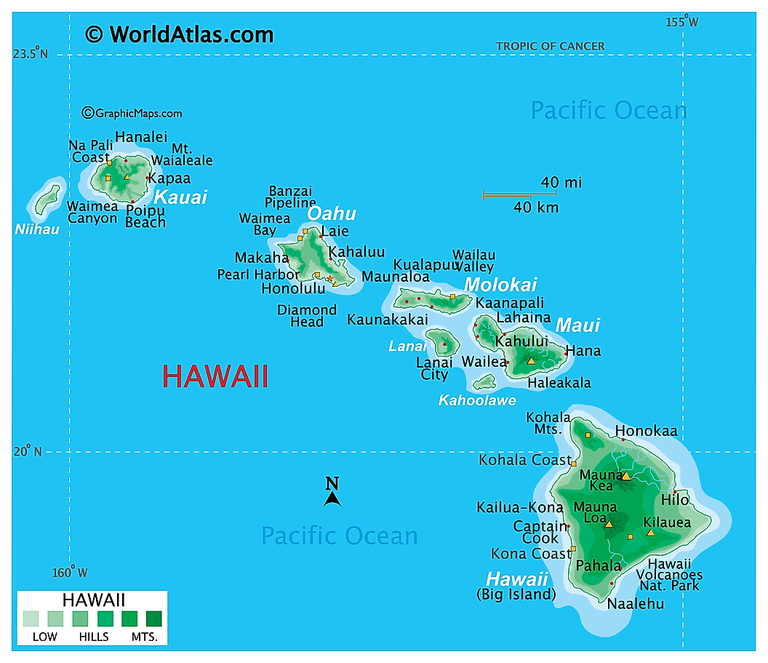 Map of Hawaii