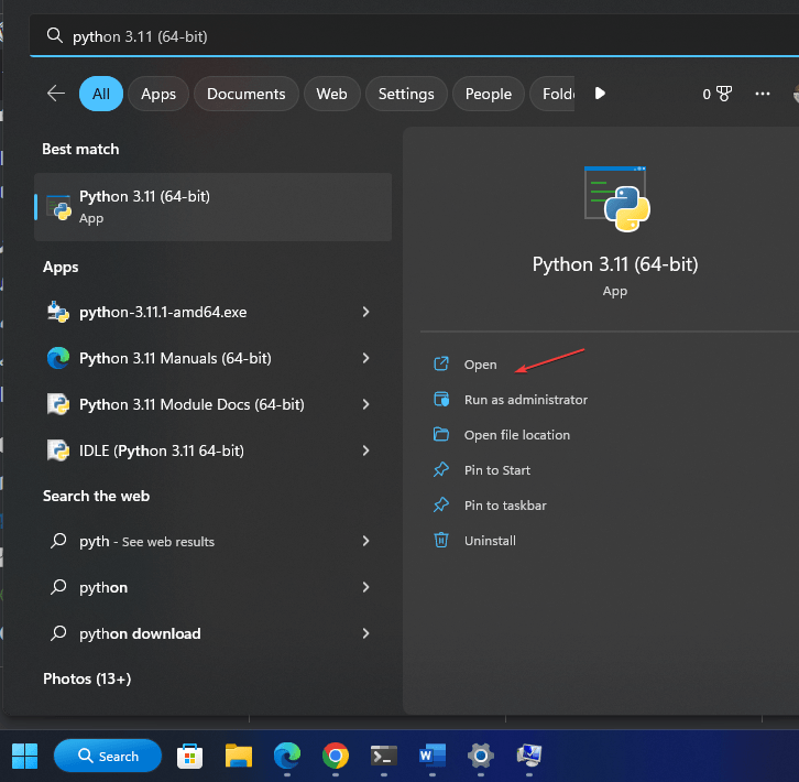 open-the-Python-shell-in-Windows