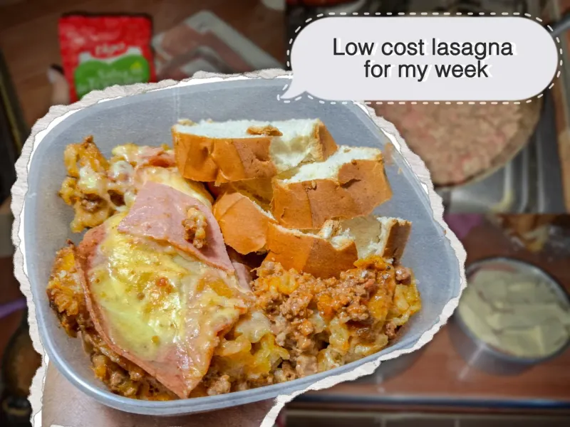 Low cost lasagna for my week