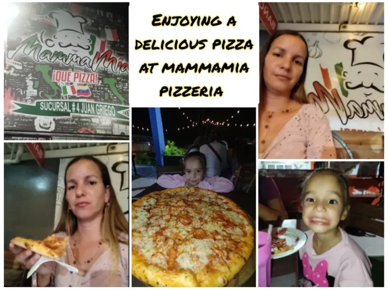 Disfrutando una rica pizza en la pizzería mammamia [Esp/Eng] 