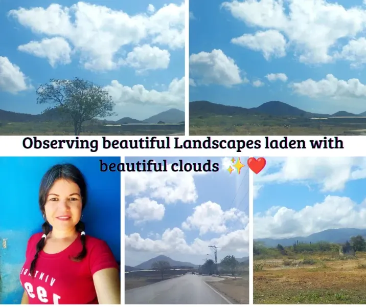 Observing beautiful Landscapes laden with beautiful clouds ✨❤️[ESP/ENG]