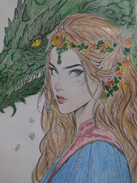Coloreando el último dragón y a su amiga Elfo [Es-En]