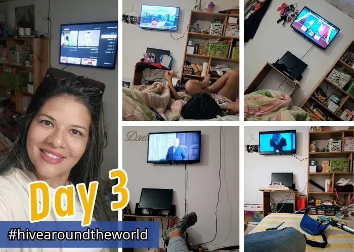 [ENG-ESP] Day 3  #hivearoundtheworld | A moment of my daily routine - A streaming series addict 🙃📺