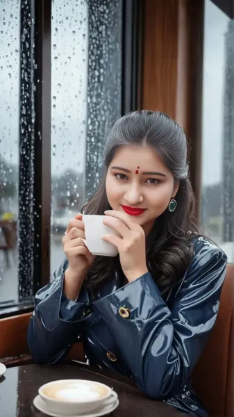 Ai self-portrait: Rainy moods