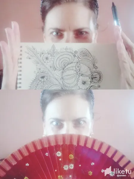  Zentangle and My Fan 🌎 HiveAroundTheWorld