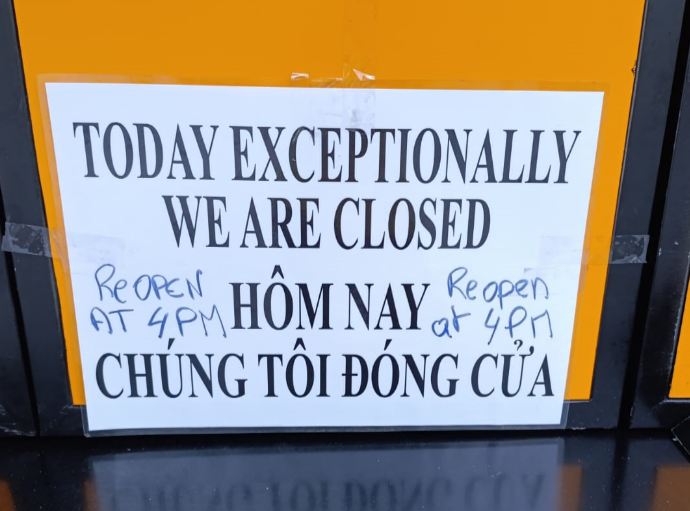 A great sign found on a walk in Da Nang, Vietnam