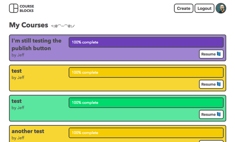 Course Blocks - Create & Enroll in Courses, Plus Track Your Progress
