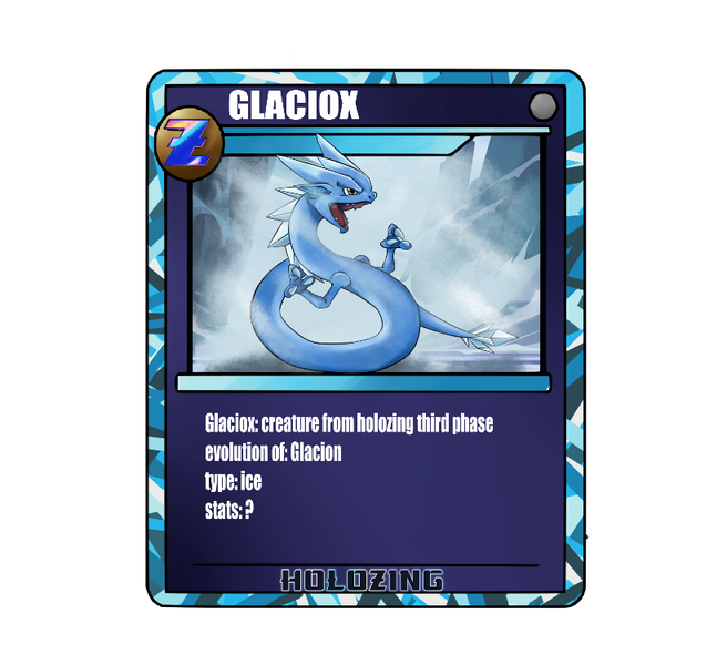This is my version of @holozing's (Glaciox fan art) collectible cards.