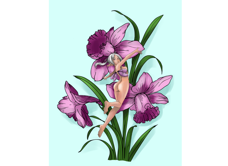 Daily practice: Ferica 03 (Fairy in lilies)