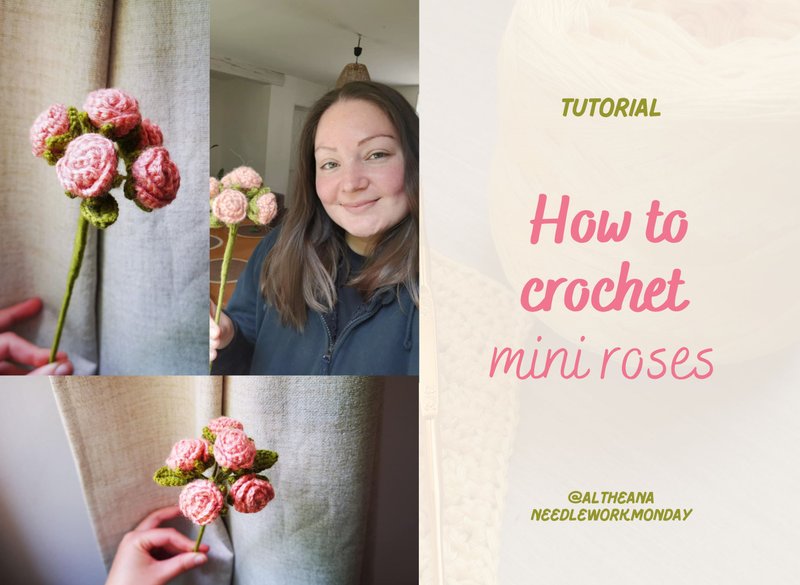 Tutorial: Crochet Mini Roses // Tutoriel : Des minis roses au crochet [EN/FR]