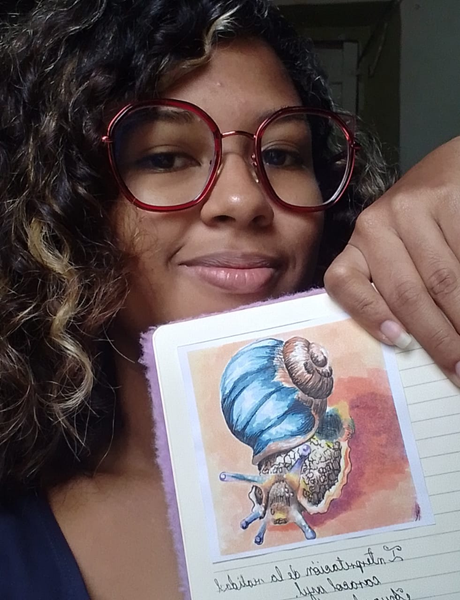 Blue snail in watercolor 💙