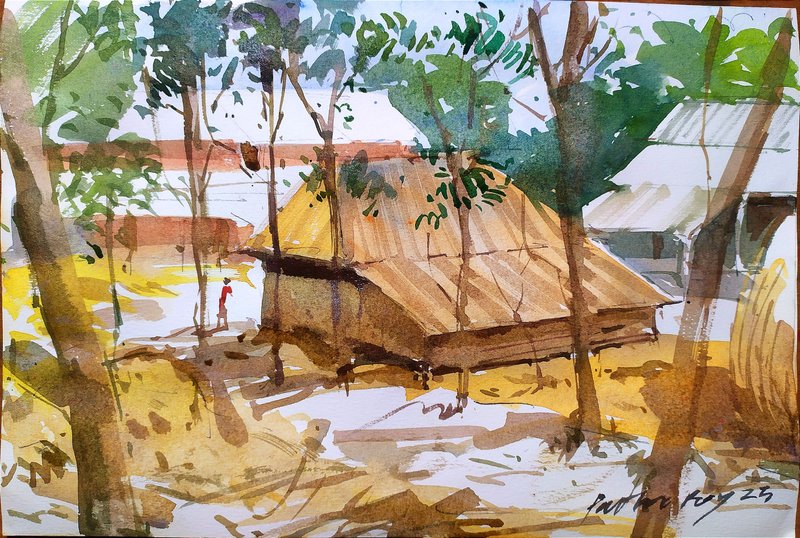 Landscape, series.1 |  Watercolour painting. 