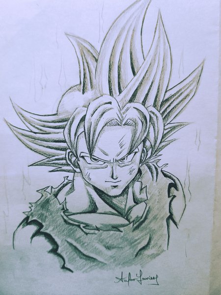 Haciendo un dibujo de Goku Ultra instinto (Dragón ball Super) ESP-ENG