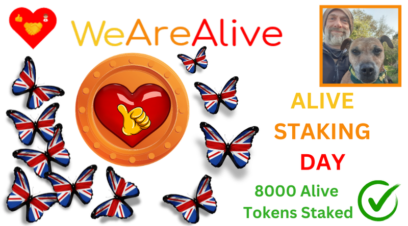 Alive Staking Day 8000 Tokens Staked Plus LPUD 180 LEO Tokens Staked