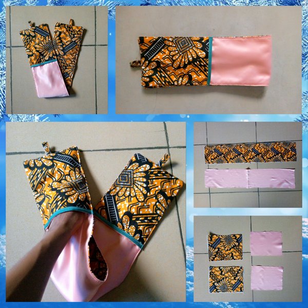 DIY// making a double hand pot holder for kitchen use from pieces of left over fabric 