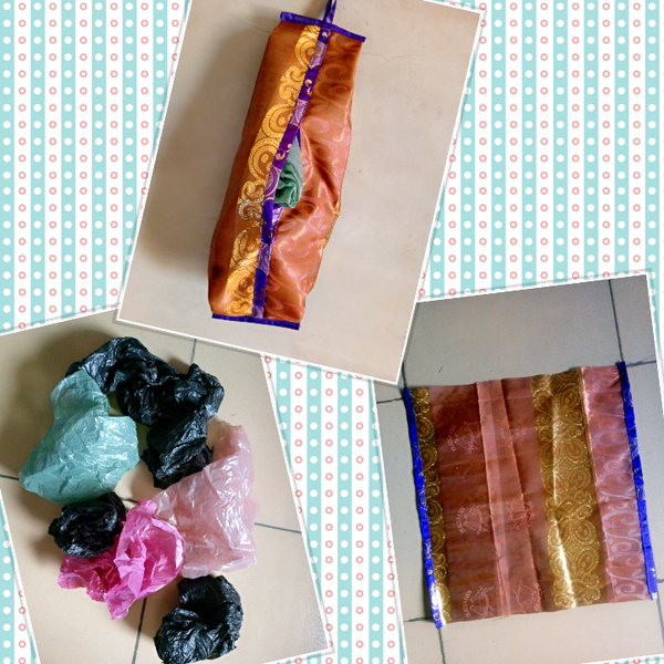 DIY// how I made a reuse plastic bag storage in the kitchen using fabric 