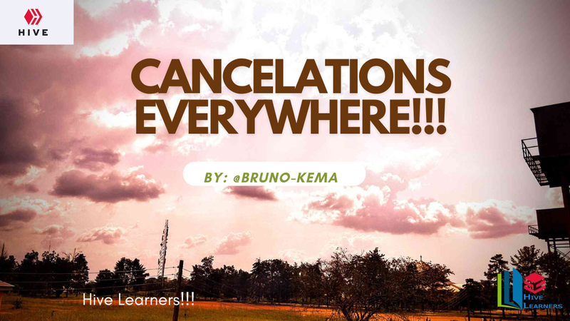 Cancelations Everywhere!!!
