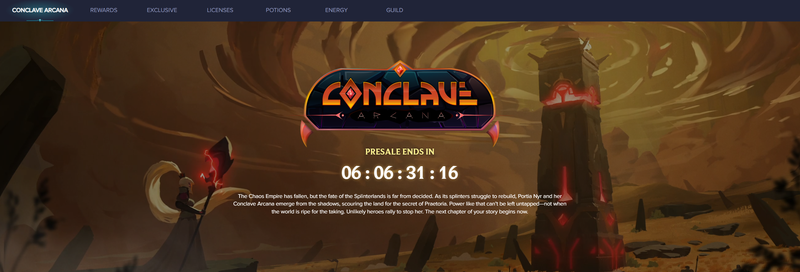 Conclave Arcana Presale ends in 6d 6h 30m and this chart is giving me anxiety lol