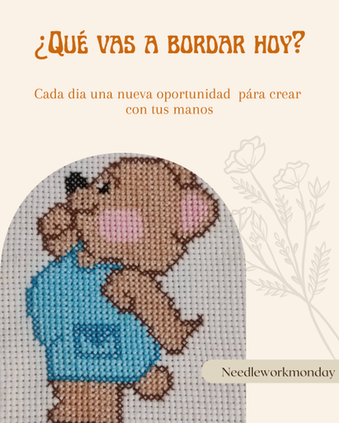 ¿Te gusta bordar?  😉  Do you like embroidery?