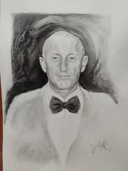 FINISHED BLACK AND WHITE PORTRAIT / RITRATTO BIANCO E NERO FINITO