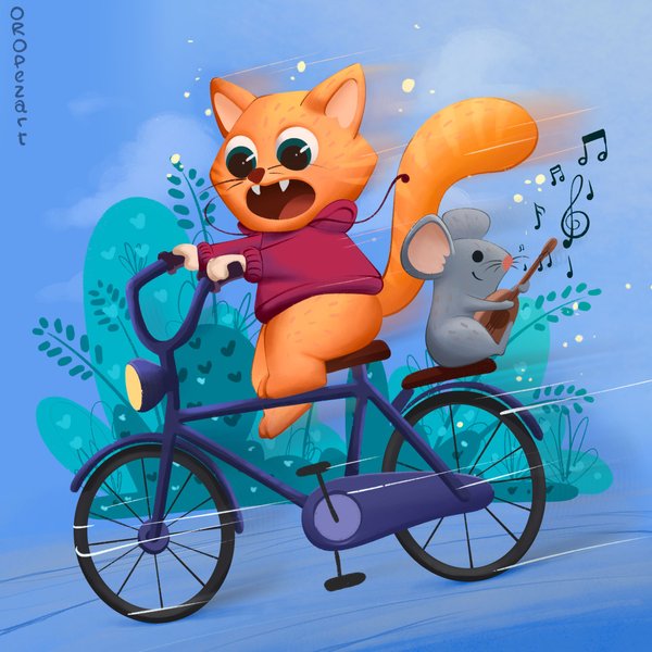 THE ADVENTURES OF ARTIE THE CAT AND MOUSTY AT THE END OF PLAYTIME   | Children's book illustrations