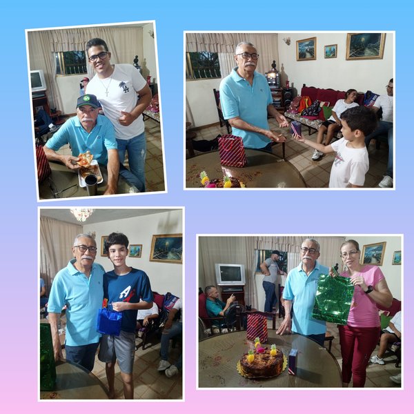 A night of attentions and gifts for dad, pampering our dear old man, the fundamental pillar of our family.