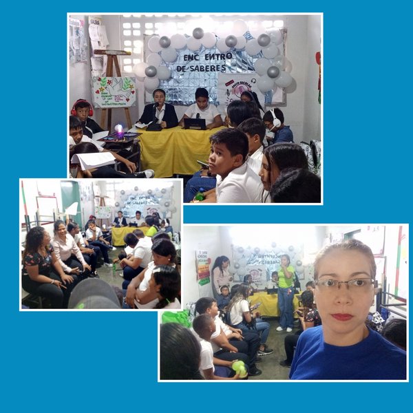   A morning of meaningful learning, radio conference in action by the sixth graders at the school where I work. 