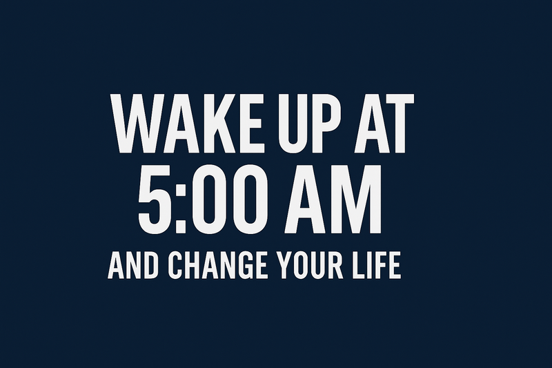 Unlocking the Power of Your Mornings: Why 5:00 AM Could Change Your Life