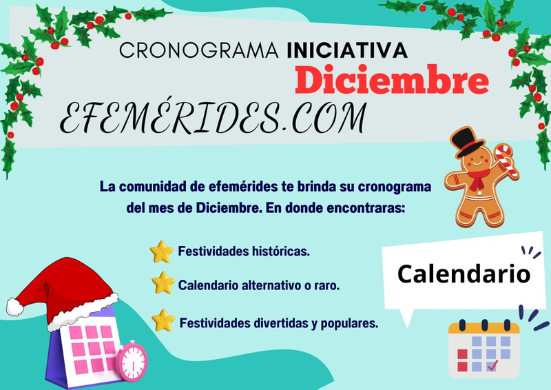 INICIATIVA EFEMÉRIDES: Cronograma de temas del mes de Diciembre [SPA-ENG]