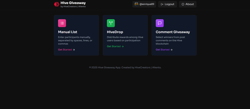 Testing App web para sorteos via comentarios en Hive