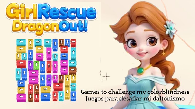 Girl Rescue Dragon Out! Juegos para desafiar mi daltonismo / Games to challenge my colorblindness  (Esp/Eng)