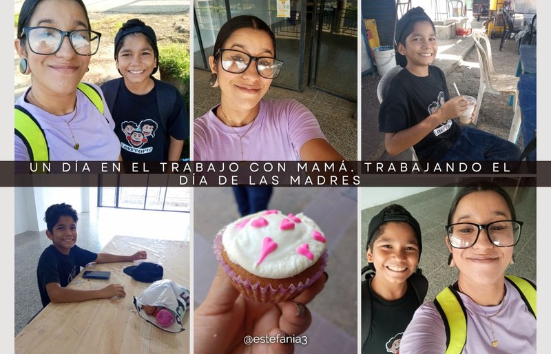 Un día en el trabajo con mamá. Trabajando el día de las madres || A day at work with mom. Working on Mother's Day  ♥