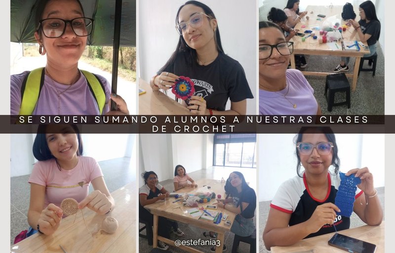 Se siguen sumando alumnos a nuestras clases de Crochet || More and more students join our Crochet classes ♥