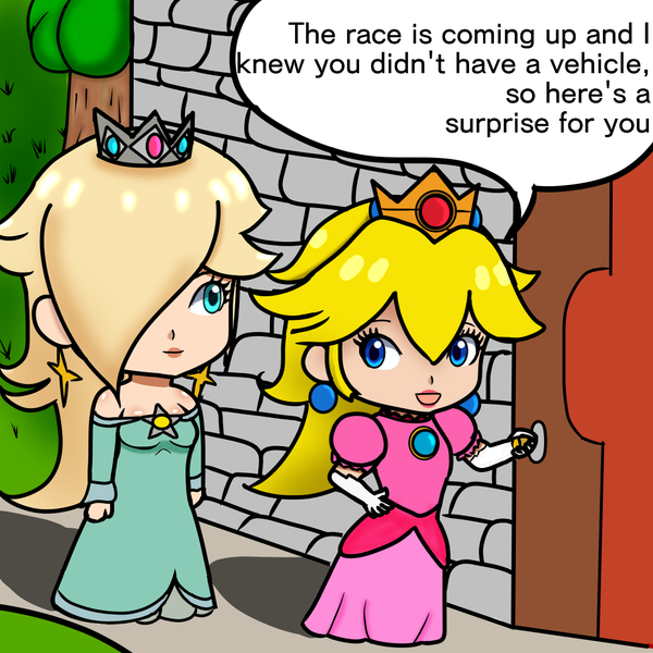 La princesa Peach le da hospitalidad y un obsequio a Rosalina [ESP/ENG]