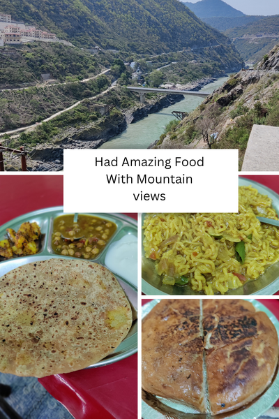 Had amazing food with Mountain view.