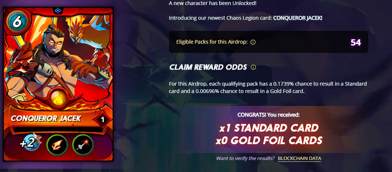 Luck on an airdrop