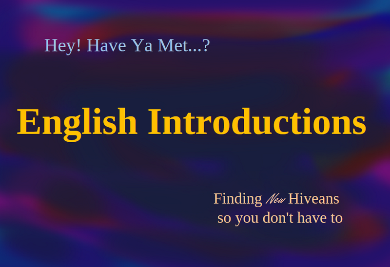Hey! Have Ya Met...? Introductions for  Tuesday June 3, 2025