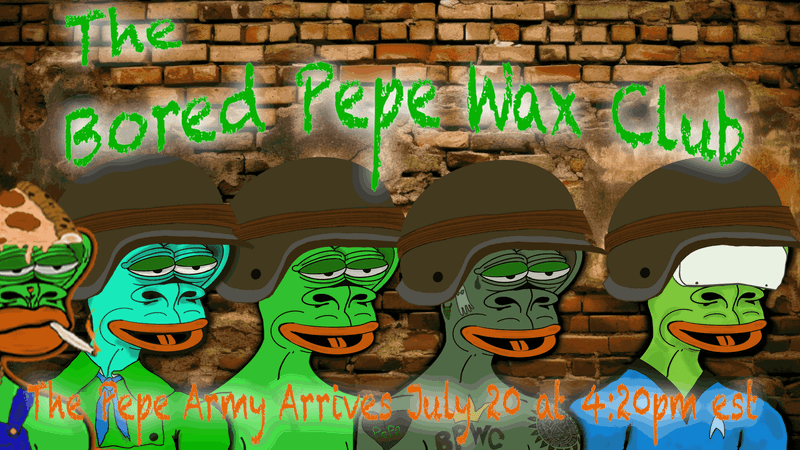 WIN A BORED PEPE WAX CLUB NFT & PEPE TOKENS ON WAX